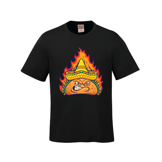 Flaming Taco Face T-Shirt